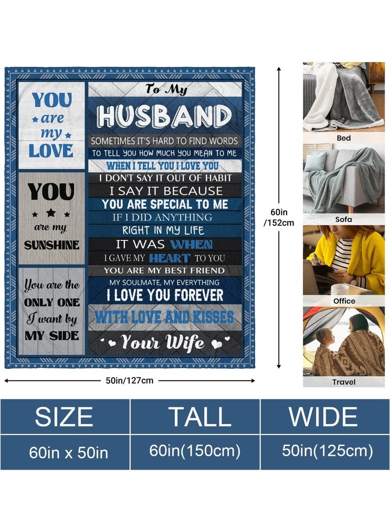 الهدايا للزوج, الهدايا الزوج بطانية, الهدايا الزوج من الزوجة, هدية عيد ميلاد الزوج, هدية الزوج فريدة من نوعها, هدية الزوج رمي بطانية 60 "x 50" - Image 4